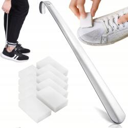  Cipőkanál Szett Nagy Mágikus Prémium Szivacsok 10DB, fém kanál (571809 łyżka z gąbką)