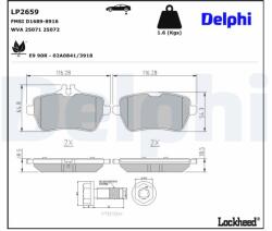 DELPHI Set placute frana DELPHI LP2659 (LP2659)