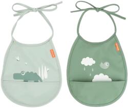 Done by Deer Комплект лигавници с джоб Done by Deer - Croco, green, 2 броя (1343443) - baby