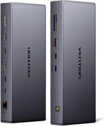 Vention 11 az 1-ben dokkoló állomás Usb A/c 10 Gb/s, Hdmi, Dp, Pd 100 W, Sd/tf (TPW)