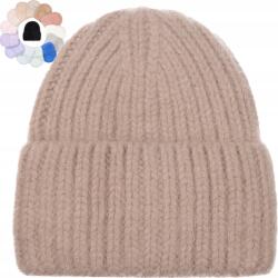 Majka Bézs Téli Gyapjú Sapka Lengyel Márka Majka 60% Angora (Czapka Camili SD2206-7 migdał 50433)