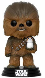 Funko Figurina Bobble-Head Funko POP! Star Wars Episode VIII - Chewbacca & Porg, 9 cm (FK14748) Figurina