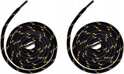  Melanzs Fekete Sárga Cipőfűző Outdoor Hiking Trekking cipőfűző 180 cm Hq (OUTDOOROWE OKRĄGŁE 5 MM TREKKINGOWE SZNURÓWKI)