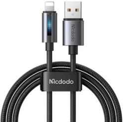 Mcdodo Cablu USB-A la Lightning cu lumină intermitentă 1, 2 m negru