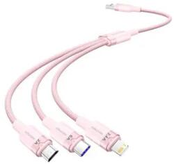 Vention cablu USB 2.0 A la 3-in-1 6A 1.5M roz