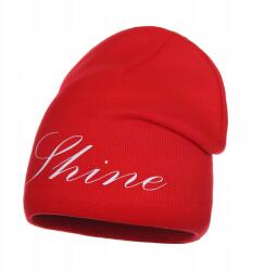 Majka Női Téli Sapka Polár Béléssel Beanie Felirat Shine Piros Majka