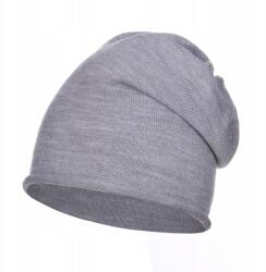 Majka Női Sapka Beanie Őszi Téli Majka Egyenes Minta Nélkül Szürke (CZAPKA damska beanie JESIEŃ CZERWONY)