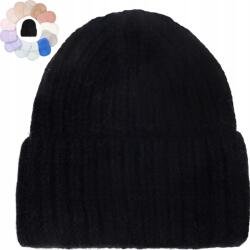 Majka Fekete Téli Gyapjú Sapka Lengyel Márka Majka 60% Angora (Czapka Camila SD08 czarna 50433)