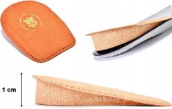  Barna gyermek és ifjúsági sarokemelő 1 cm-es talpbetét a sarok alá 10 mm 30-36-os méret (ORTOPEDYCZNE PODPIĘTKI HEEL CORK KLINY 1 CM)