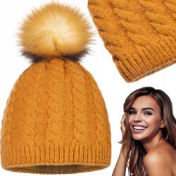 Majka Női Téli Sapka Női Beanie Őszi Téli Majka Mézsárga