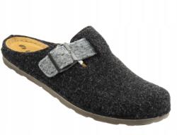 Inblu Férfi papucs, hamuszürke, filc, bőr talpbetét, Size 40-46 (155M015.POPIELATY)