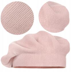 Majka Meleg Téli Sapka Lengyel Márkájú Majka Dekoratív Részlet Rózsaszín Púderrózsaszín