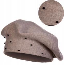 Majka Klasszikus Női Sapka Lengyel Márka Őszi Téli Meleg Bézs Gyöngyök (H-140)