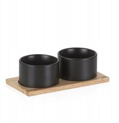 Kela Tálkészlet Gunten porcelán fekete 3 db 23, 5x12, 0x7, 5cm 10, 0cm 10, 0cm (KL-10069)