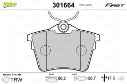 VALEO Set placute frana VALEO 301664 (301664)