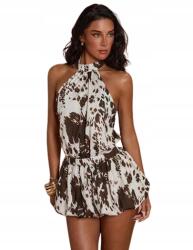 Shein Overál, leopárd mintás, Size 44, 100% poliészter