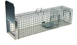  Egyajtós élvefogó róka csapda- élőcsali tartóval 120x34x42ST - rojaker