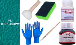  Aqua Turkiz Színű Festék sima bőrre Wilbra Lakklemosó G10-01 szett (Zestaw Farba RENOSKÓR do skóry ZMYWACZ Gąbka)