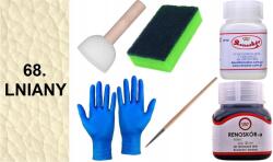  Lniana 68 Len Bőrfesték sima bőrre Wilbra Lakkeltávolító G10-01 készlet (Zestaw Farba RENOSKÓR do skóry ZMYWACZ Gąbka)