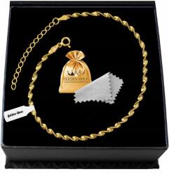 Golden Haus Divatos Arany Női Lábkarkötő, Boka Állítható Ezüst 925/585 (złota bransoletka na nogę 585 do mamy siostry)