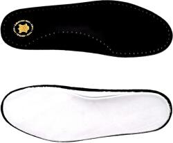  Tartós Fekete Bőr Talpbetét, Habszivacsos, Supináló Belső Betét 46-OS Méret (WKŁADKI DO OBUWIA SKÓRA PIANKA CARBOSAN FOAM)