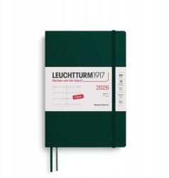 Leuchtturm1917 heti naptár A5 szint, puhafedeles, Forest Green (372741)