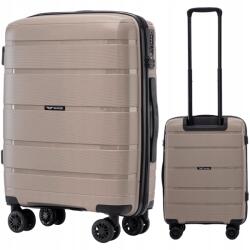 Wings Kézi bőrönd kis Wings Repülőgéphez kabinos Poggyász 4 keréken Kemény (HWF02-S-CHAMPAGNE)