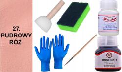  Rózsaszín Púder Festék sima bőrre, Wilbra Lakklemosó G10-01 szett (Zestaw Farba RENOSKÓR do skóry ZMYWACZ Gąbka)