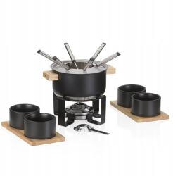 Kela Fondue szett Gunten rozsdamentes acél fekete 19, 0cm 20, 0cm 1, 6l (4025457100680)