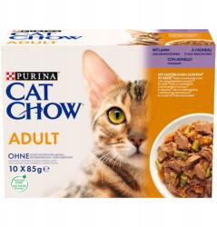 Purina Cat Chow Adult macskaeledel bárányhússal és babbal zselében 10x85g
