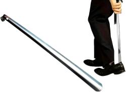  Masszív, háztartási használatra alkalmas cipőkanál papucsokhoz, cipőkhöz, Kiváló Minőségű, fém, Króm, 52 cm (SZTYWNA Mocna DŁUGA METALOWA ŁYŻKA do butów)