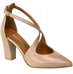 Prestige Szandál 2281 Obl S-75 Bézs méret 35 Magassarkú Bőr Ajándék (2010000450505-35)