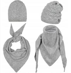 Majka Női Szett Szürke Sapka Beanie Téli Sál Őszi Meleg (K11+CU1-197-KPL)