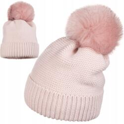 Majka Női Téli Őszi Téli Sapka Pomponnal Lengyel Márka Majka Rózsaszín (K17-186-UNI)