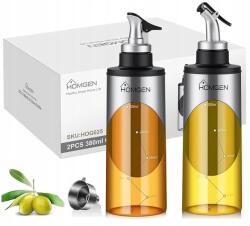 Homgen 380 ml-es olaj-, ecetpalack adagolóval és mérőpohárral, 2 db-os készlet (380)