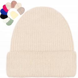 Majka Női Gyapjú Sapka Téli Lengyel Márka Majka Bézs 60% Angora (Czapka Focus SD90 pastelowa 50033)