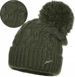 Majka Zöld Női Téli Sapka Pomponnal, Melegen Kitekerhető Téli Majka