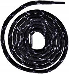  Fekete Szürke csíkos Cipőfűző Outdoor Adidas cipőkhöz, 140 cm (SOLIDNE MOCNE SZNURÓWKI BHP OUTDOOR fi 0,5 CM)