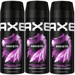 AXE Excite Fresh 48h dezodor testpermet 150ml x3