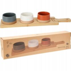 Excellent Houseware Tálaló tálak készlet tálalódeszkával 4 db (968539)