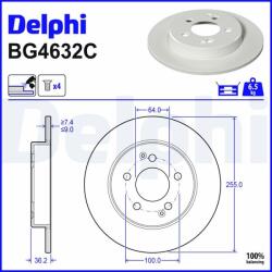 DELPHI Disc frana DELPHI BG4632C (BG4632C) - automobilus