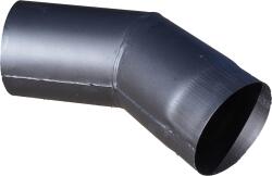 K-Fém Füstcső könyök - vastag falú - Ø 130 x 45° - fekete, festett
