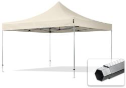 TOOLPORT Összecsukható pavilon, Aluminium, 4x4m, oldalpanelek nélkül, pezsgő szín Pavilon sátor, Piaci sátor, Pop up sátor - (600181)