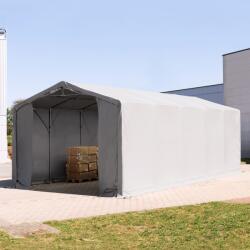 TOOLPORT Ponyva csarnok, 6x10m, PVC ponyva, szürke, statikai megerősítés nélkül Ponyva raktár - (79899)