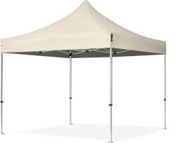 TOOLPORT Összecsukható pavilon, Aluminium, 3x3m, oldalpanelek nélkül, pezsgő szín Pavilon sátor, Piaci sátor, Pop up sátor - (600142)