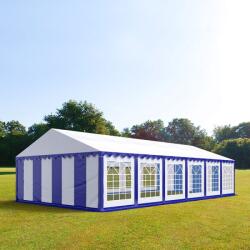 TOOLPORT Parti sátor, 6x12m, PVC ponyva, kék-fehér Sörsátor, Rendezvény sátor - (6057)