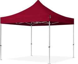 TOOLPORT Összecsukható pavilon, Aluminium, 3x3m, oldalpanelek nélkül, piros Pavilon sátor, Piaci sátor, Pop up sátor - (600151)