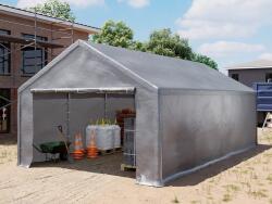 TOOLPORT Ipari sátor, 4x8m, PE ponyva, szürke Raktár sátor - (4773)