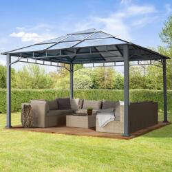 TOOLPORT Kerti pavilon, 4x4m, oldalpanelek nélkül Szanetli, Kerti gazebo - (300172)