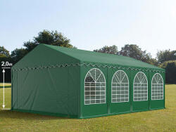 TOOLPORT Parti sátor, 5x8m, PVC ponyva, sötét zöld, padlókerettel Sörsátor, Rendezvény sátor - (5097)